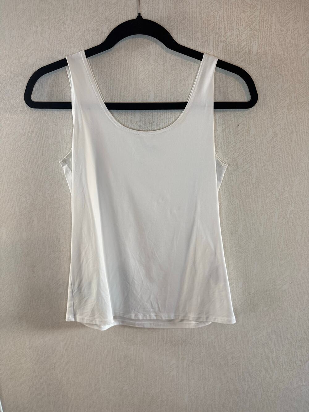 Chico’s White Sleeveless Scoop Neck Stretch Tank Top Size 0 Small